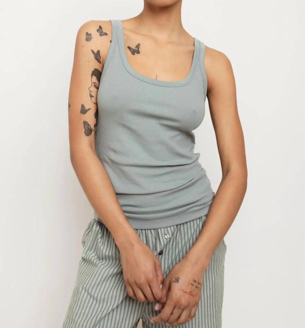 NEW PAPER LABEL mara tank top in iceberg green